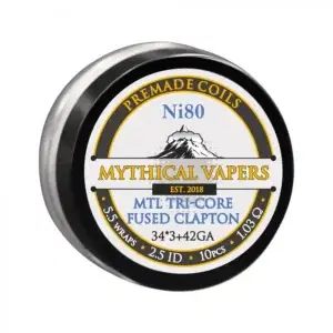 Mythical Vapers MTL Tri-core Fused Clapton Ni80 ~ 1.03 ohm