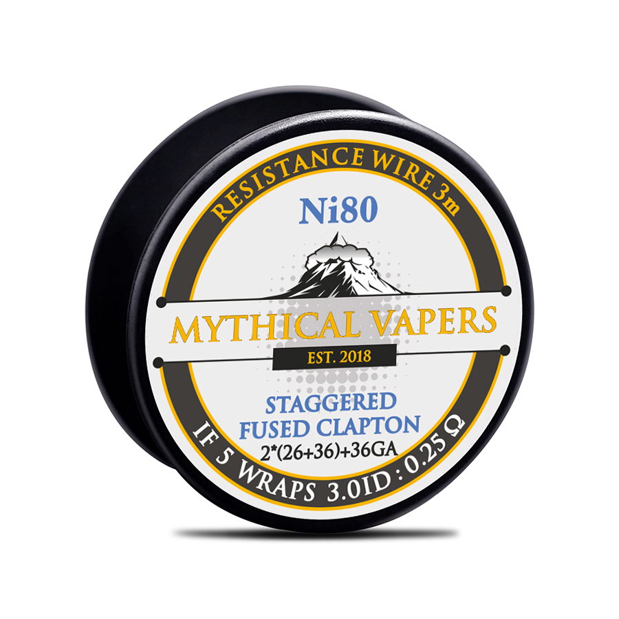 Mythical Vapers Σύρμα Staggered Fused Clapton Ni80 2*(26GA+32GA)+32GA 3m