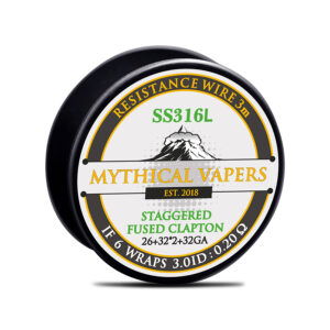 Mythical Vapers Σύρμα Staggered Fused Clapton SS316 2*(26GA+32GA)+32GA 3m