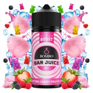 Bombo Bar Juice Hyper Boost Cotton Candy Fruits Ice 10ml/120ml