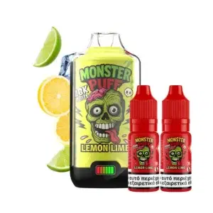 Monster Puff 28K Kit Lemon Lime Συσκευή 2ml + 2x10ml 20mg